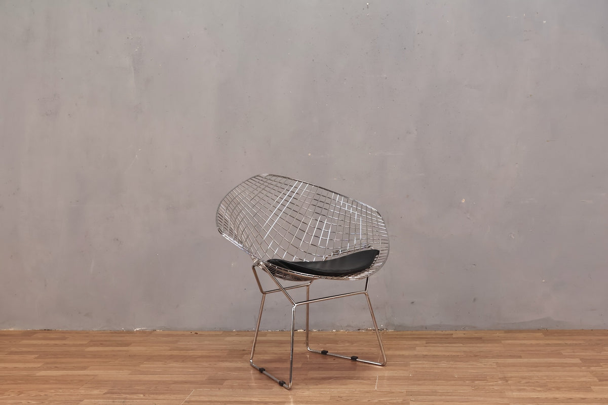 Bertoia-Style Diamond Accent Chair
