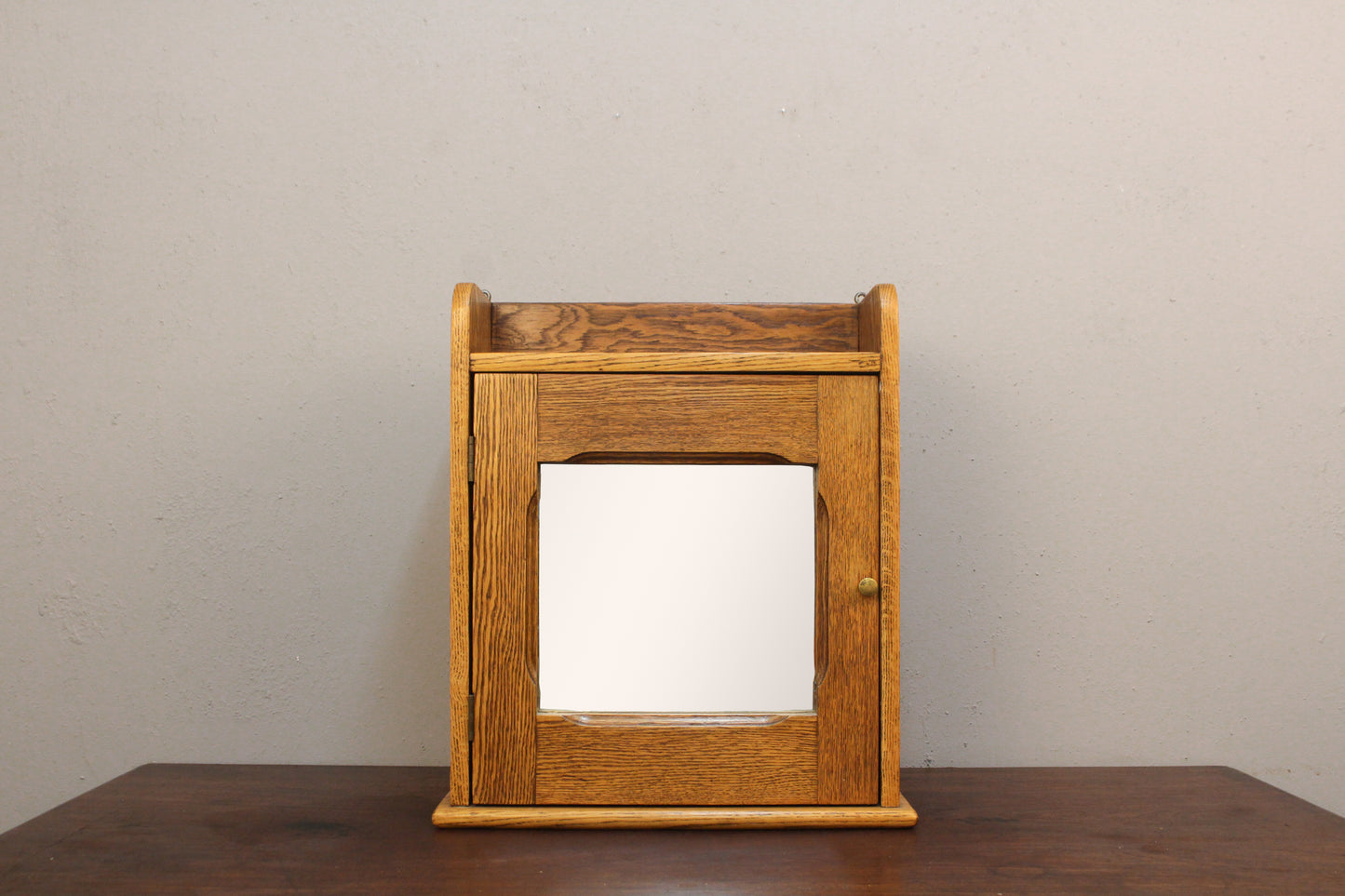 Oak Mirrored Medicine Cabinet