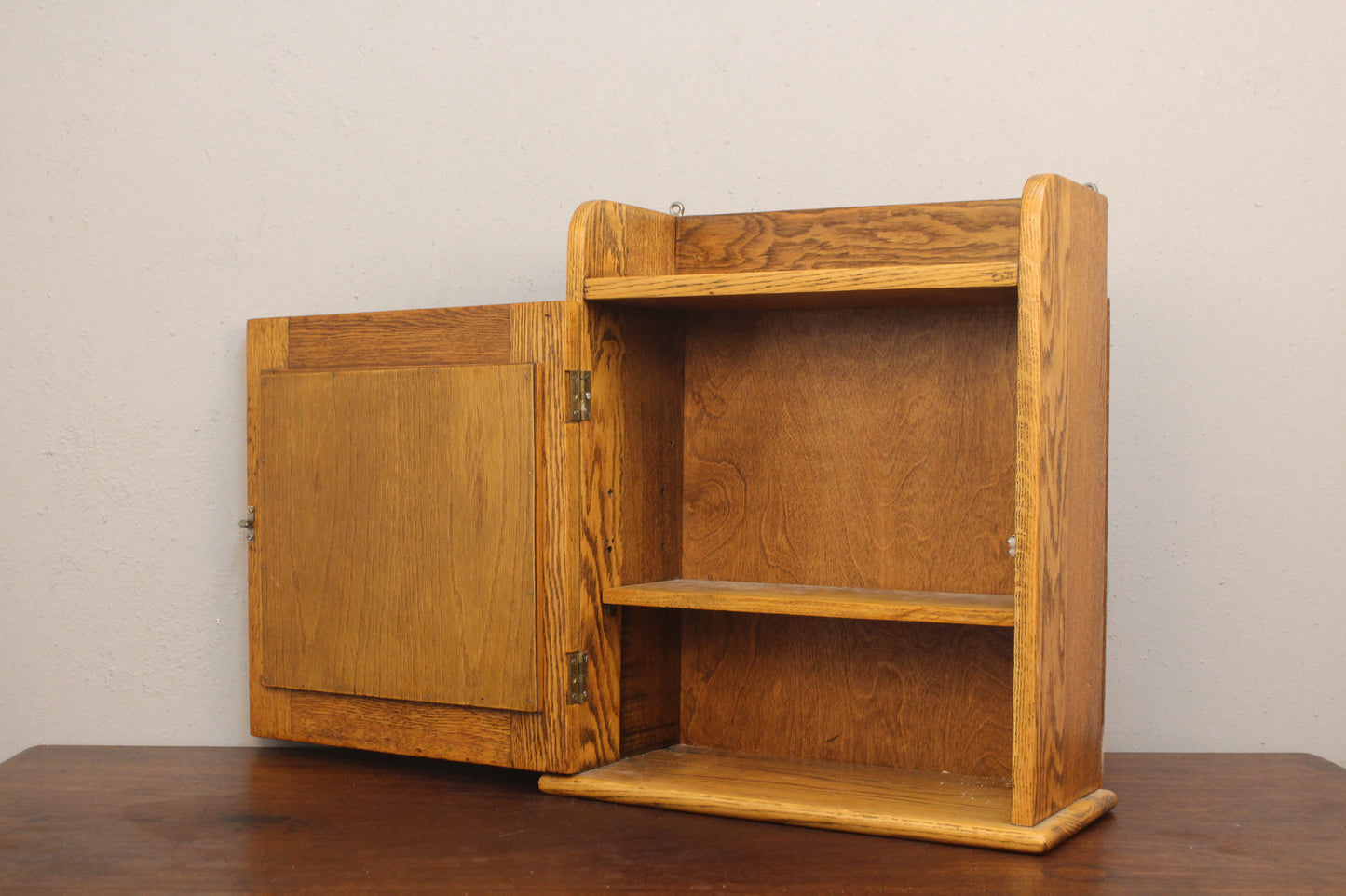 Oak Mirrored Medicine Cabinet