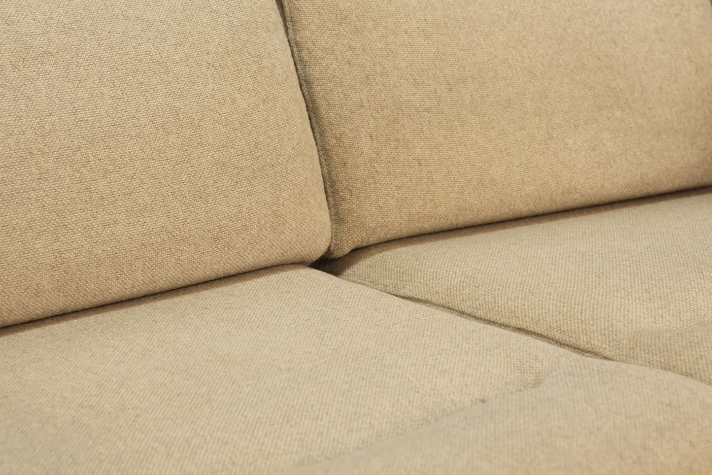 Danish Teak & Pale Gray Loveseat