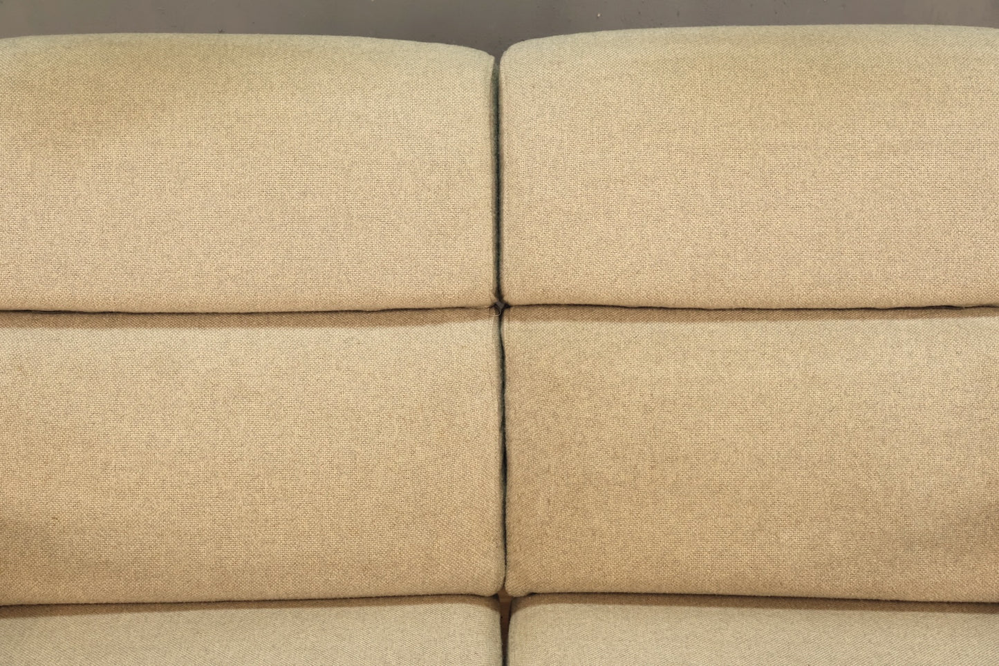 Danish Teak & Pale Gray Loveseat