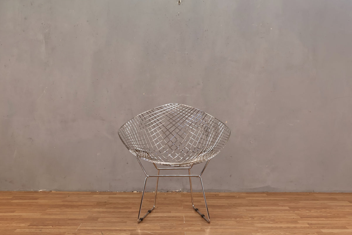Bertoia-Style Diamond Accent Chair