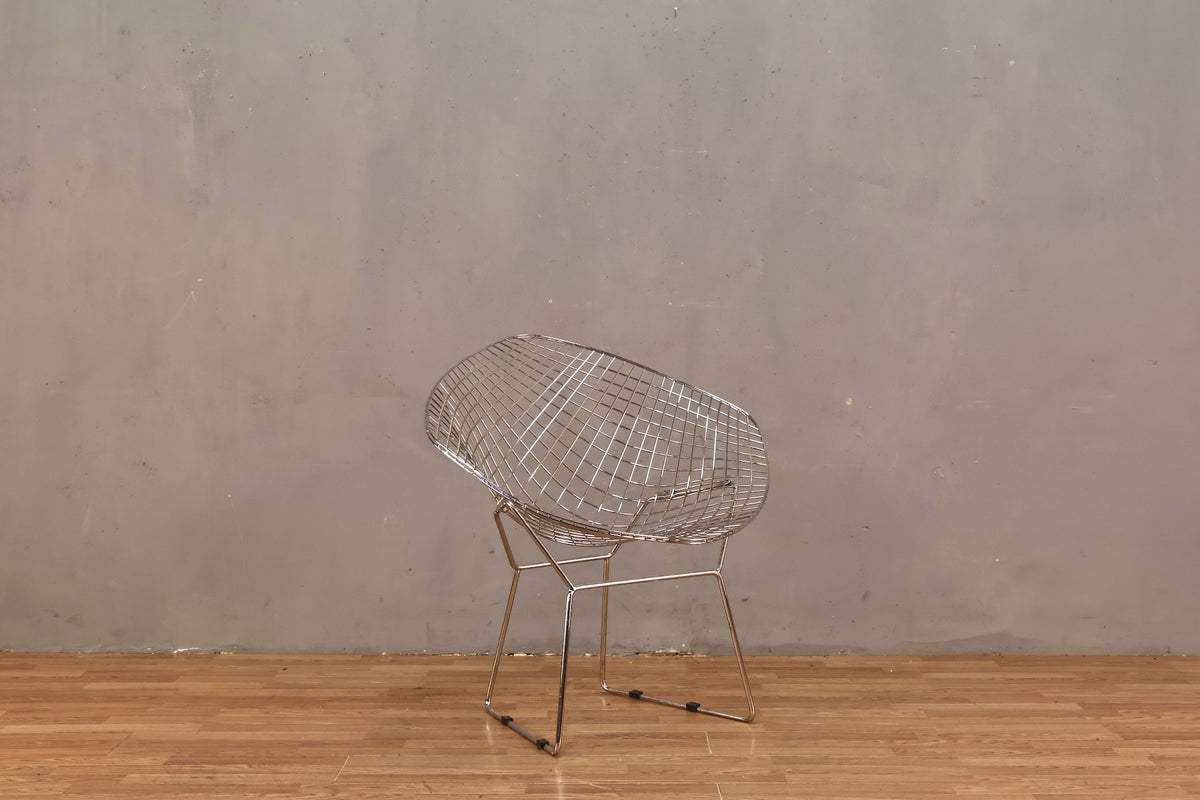 Bertoia-Style Diamond Accent Chair