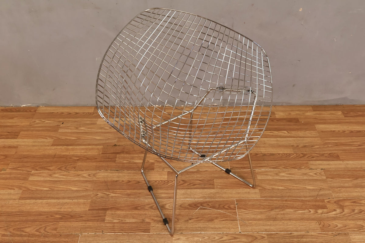 Bertoia-Style Diamond Accent Chair