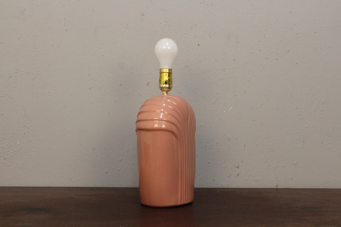 Pair of Mauve Ceramic Table Lamps