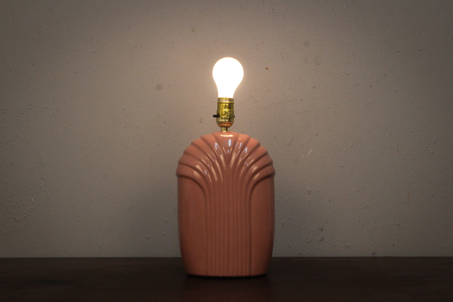 Pair of Mauve Ceramic Table Lamps