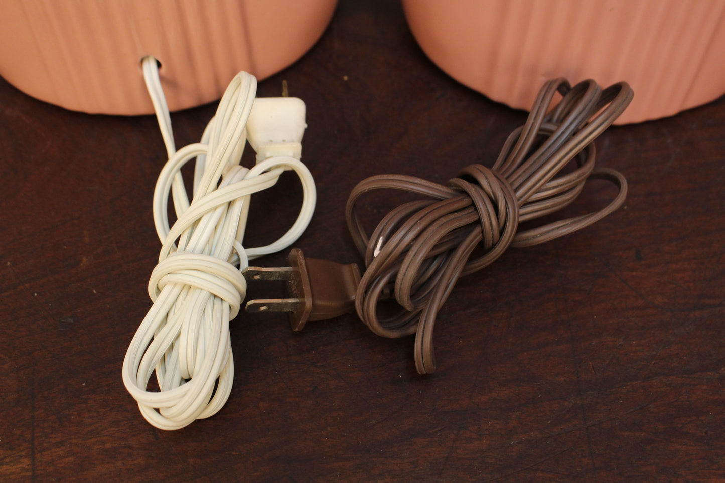 Pair of Mauve Ceramic Table Lamps