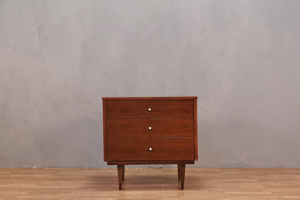 Stanley Walnut & Laminate 3-Drawer Commode