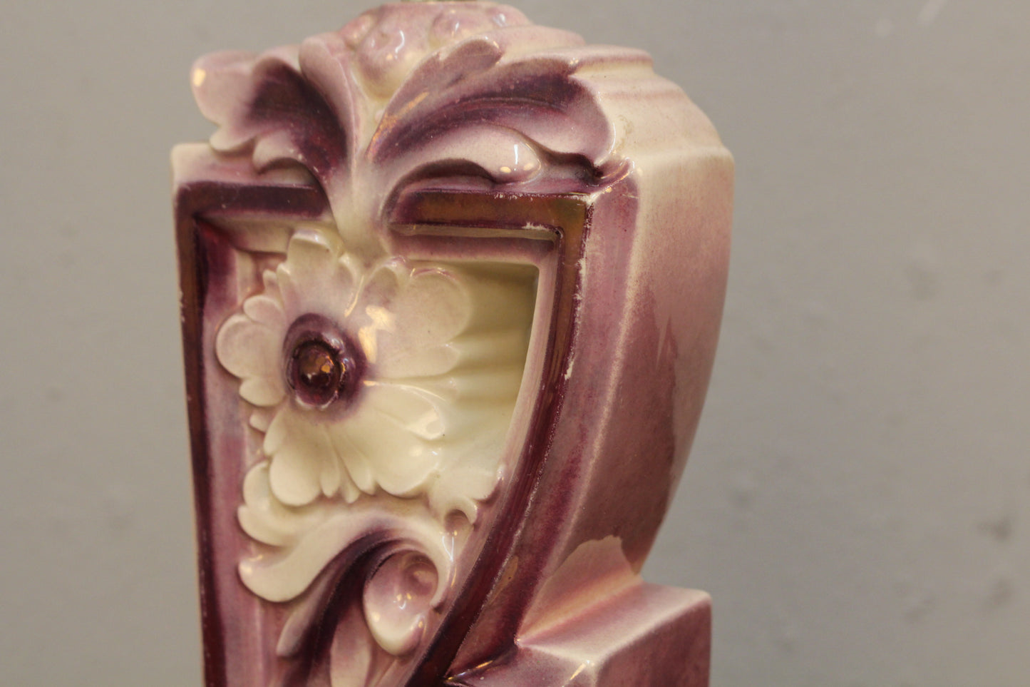 Pair of Petite Purple Flower Table Lamps