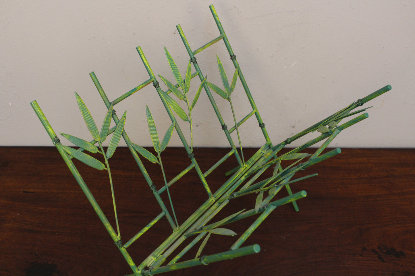 Green Bamboo Folding Magazine Rack