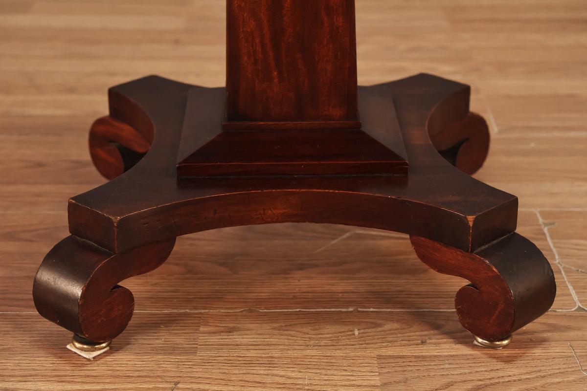Mahogany Drop-Leaf 2-Drawer End Table