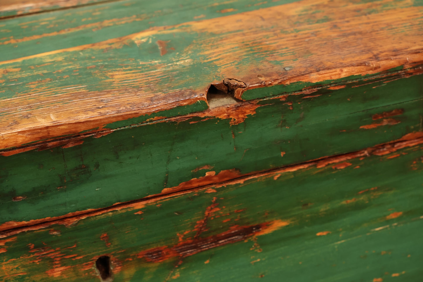 Rustic Green Rolling Chest - ONLINE ONLY