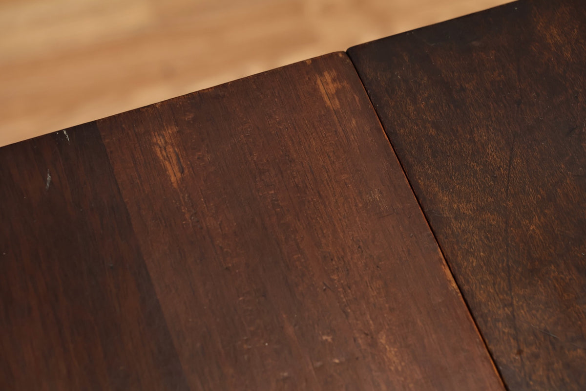 Mahogany Drop-Leaf 2-Drawer End Table