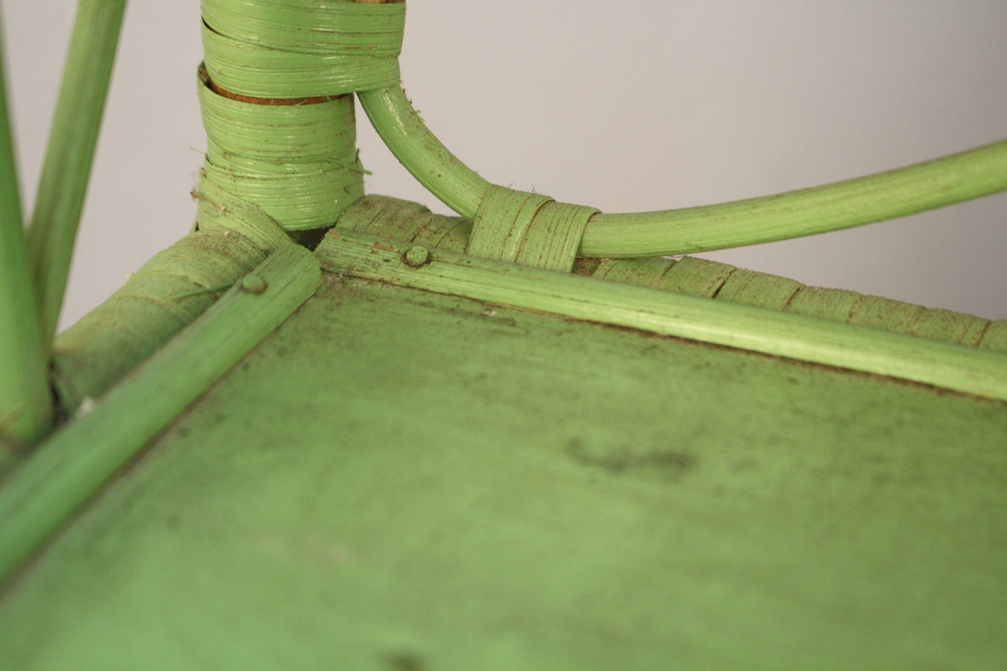 Mint Green Rattan Shelf