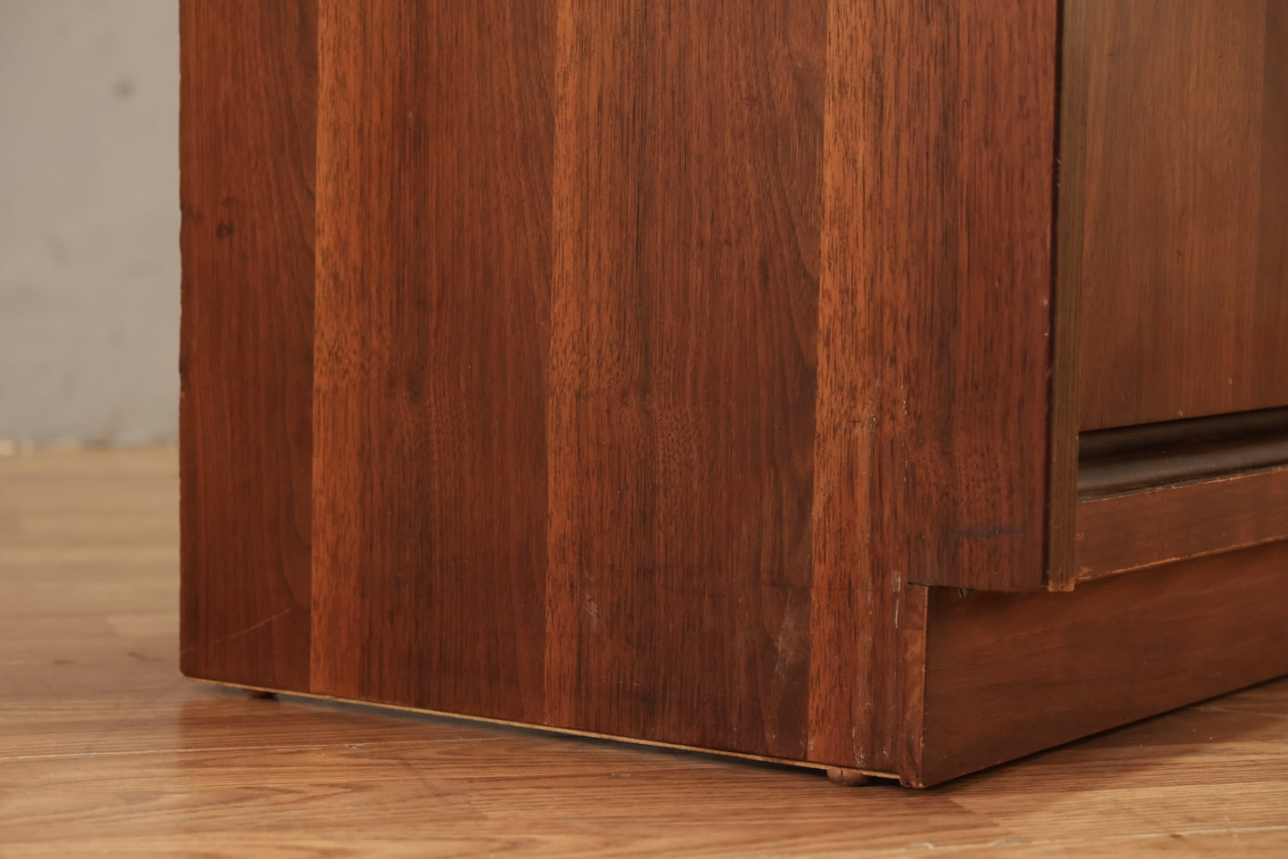 Boxy Walnut & Laminate 2-Drawer Nightstand