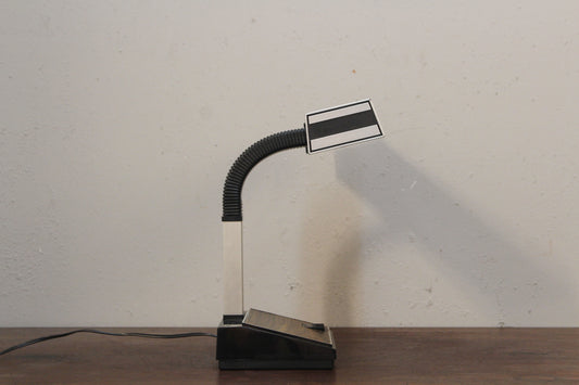 Woodgrain Laminate Gooseneck Table Lamp