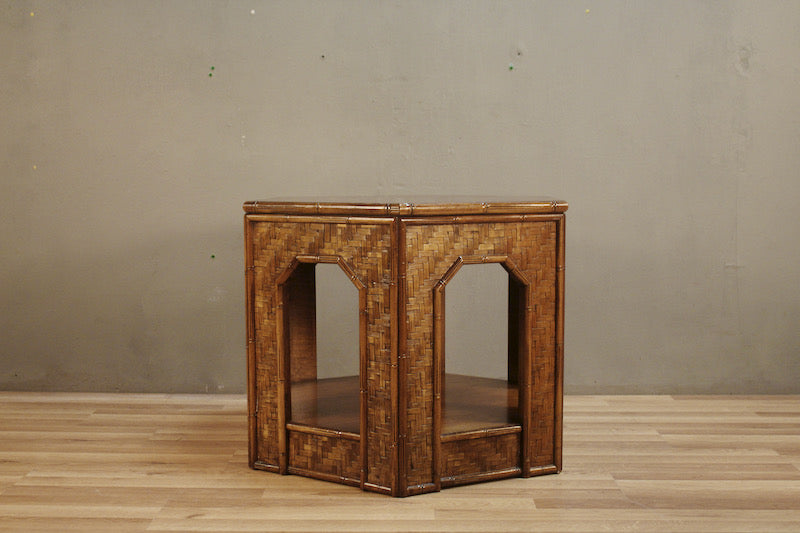 Lane Hexagon Walnut End Table - ONLINE ONLY