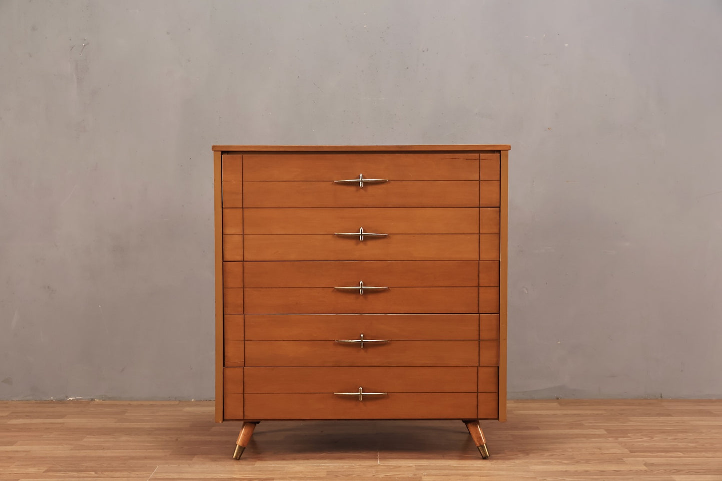 Mid Century 5-Drawer Highboy Dresser - ONLINE ONLY