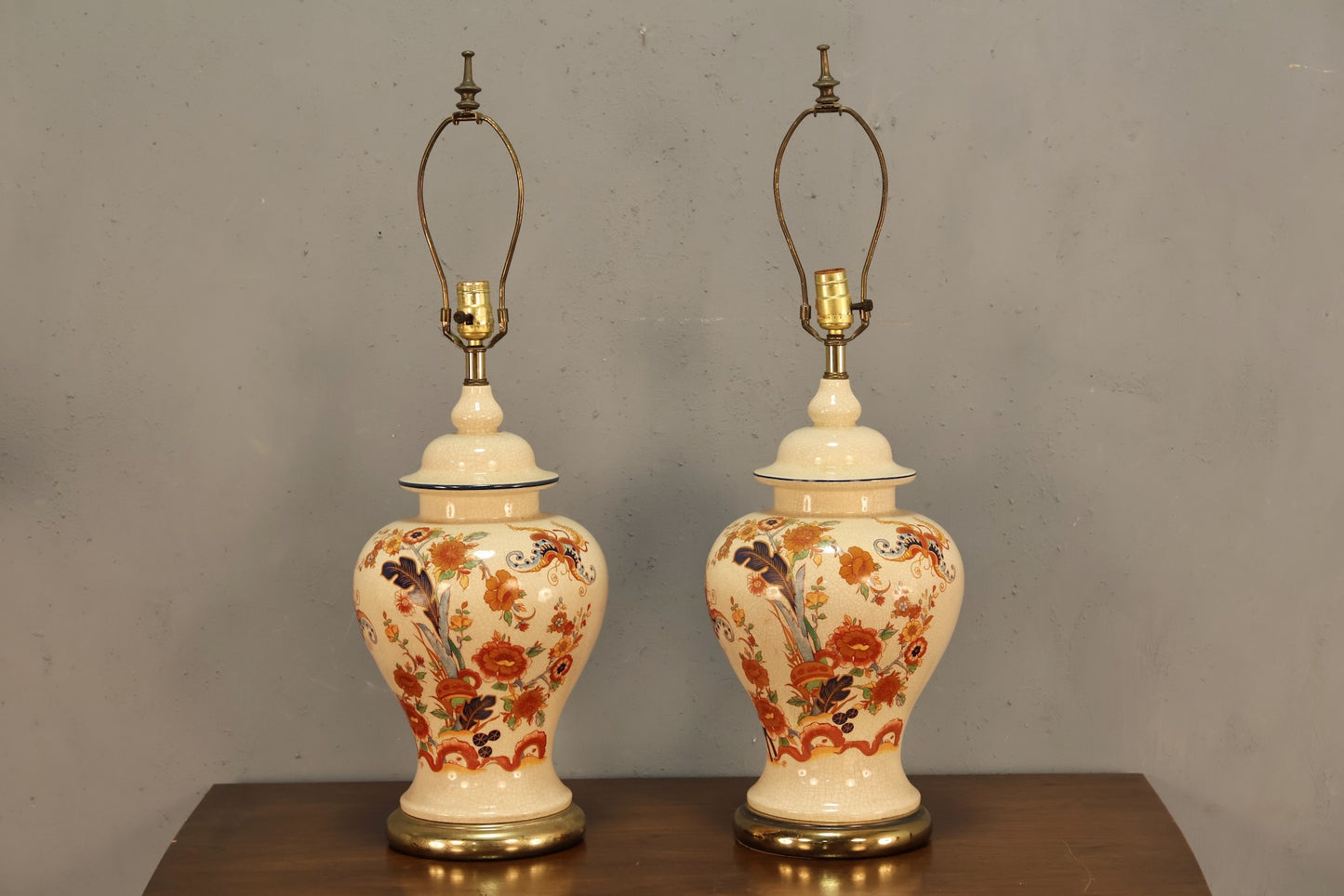 Pair of Chinoiserie Ceramic Table Lamps