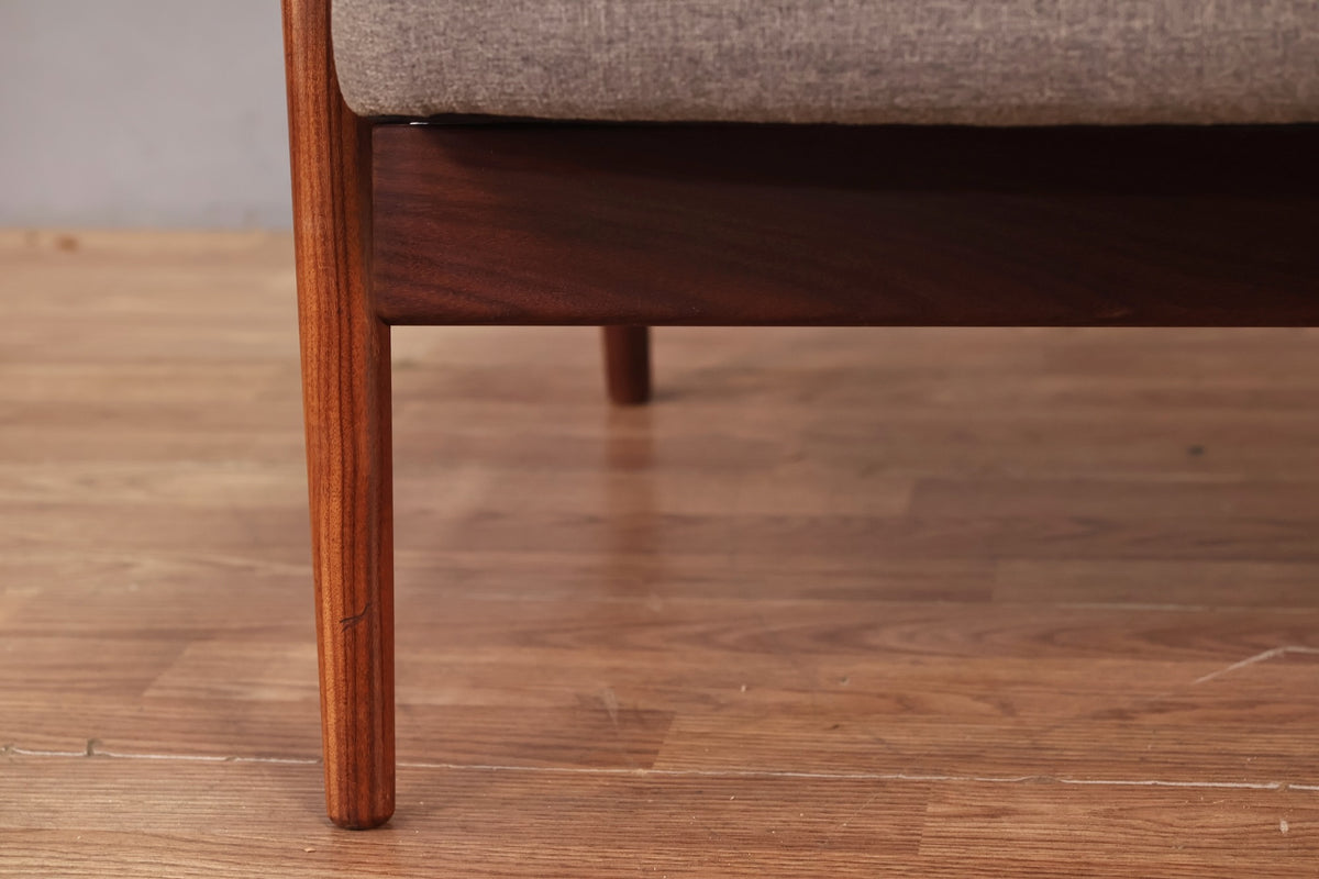 1950s Westnofa Teak & Gray Lounge Chair