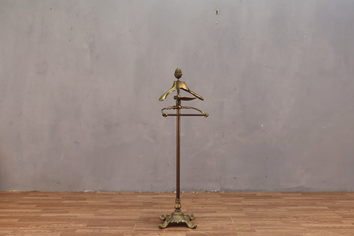 Adjustable Brass Valet Stand