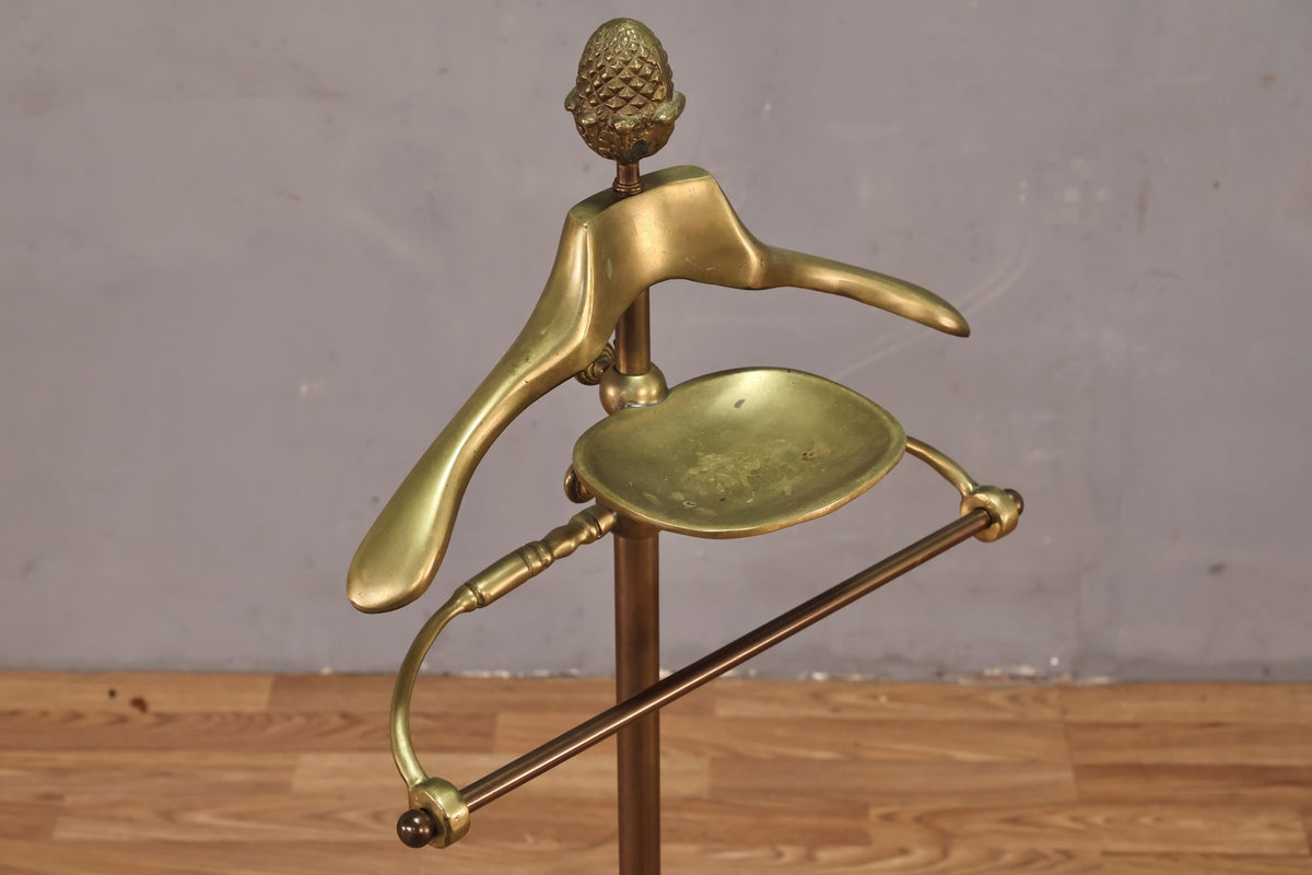 Adjustable Brass Valet Stand