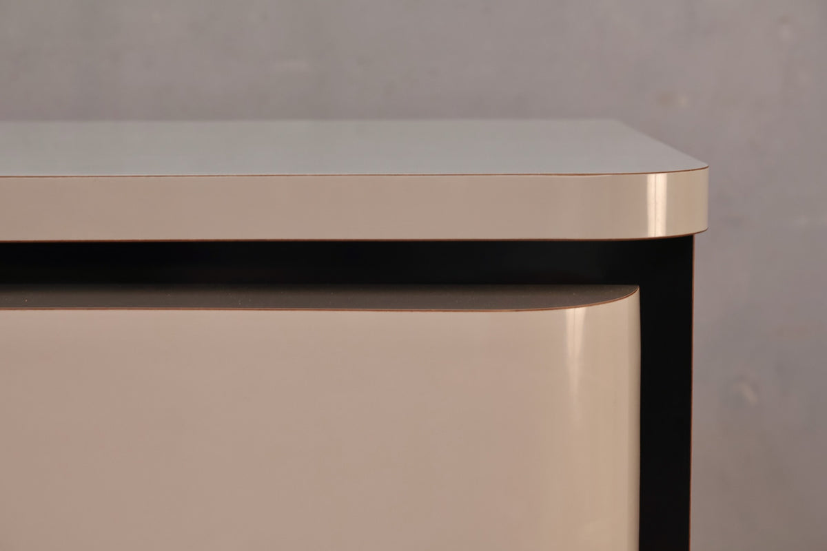 Gray & Black Laminate 6-Drawer Dresser