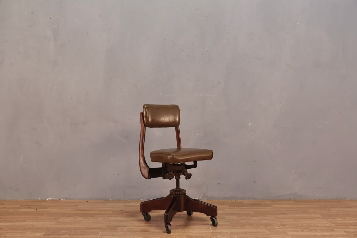 1940s Brown Desk Chair