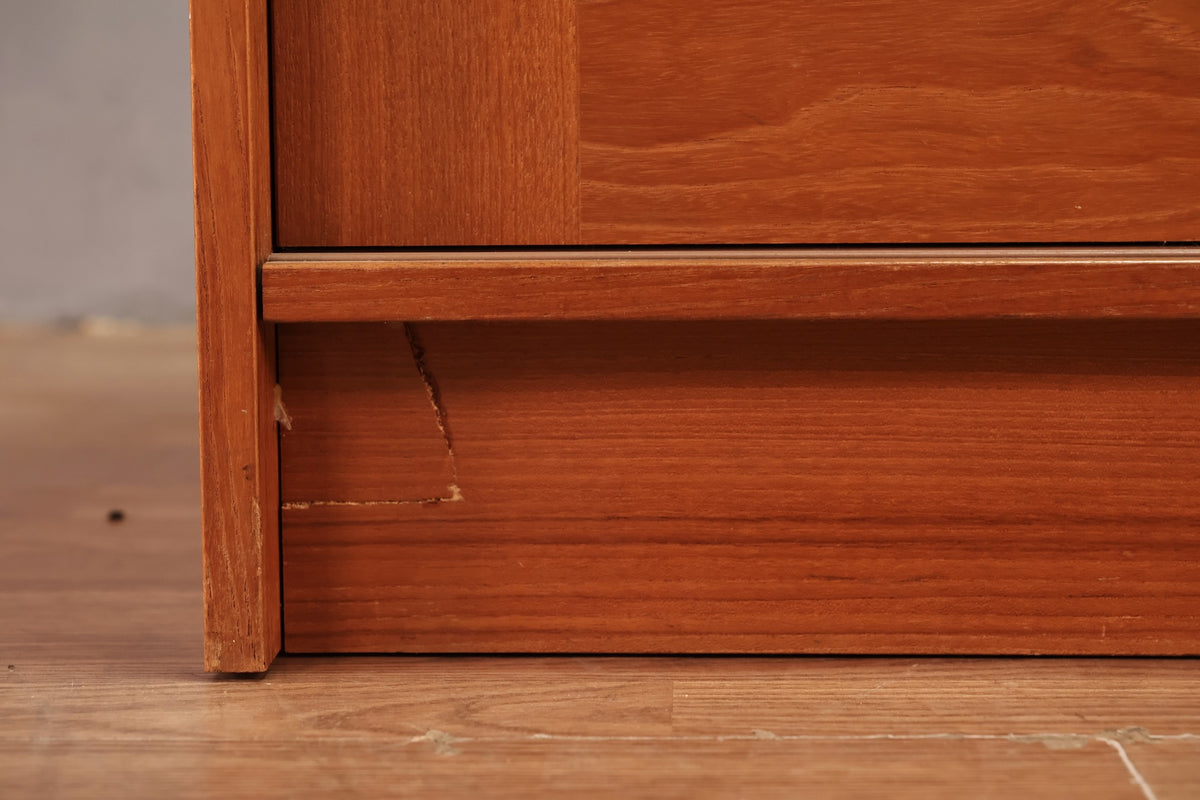 Domino Teak Sliding Door Mini Credenza - ONLINE ONLY