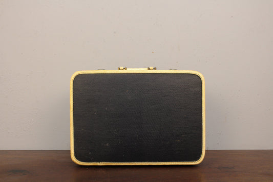 Cream & Navy Suitcase