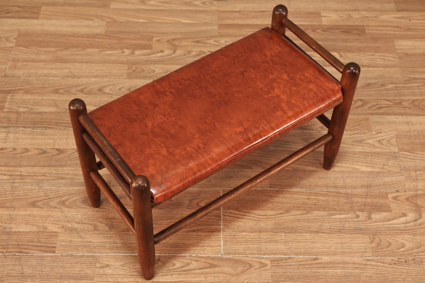 Auburn Vinyl Footstool - ONLINE ONLY