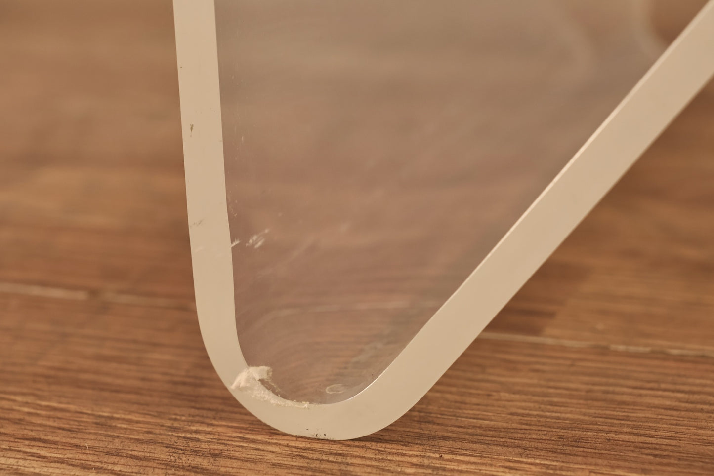 Smoked Glass & Lucite "W" Low Side Table - ONLINE ONLY