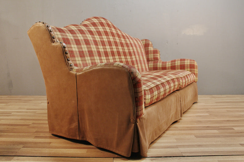 Country Red Plaid Sofa - ONLINE ONLY
