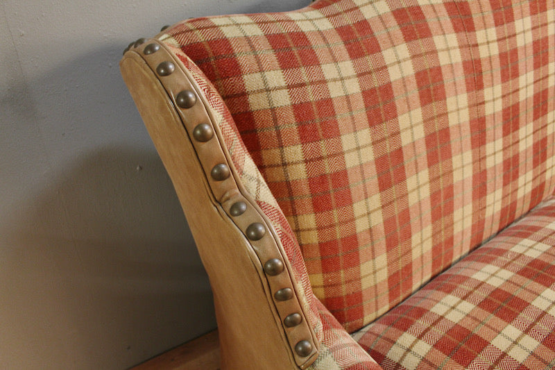 Country Red Plaid Sofa - ONLINE ONLY