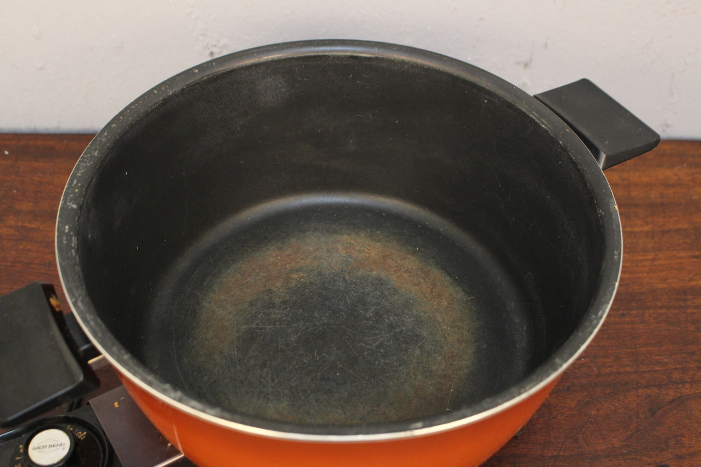 Orange Enamel Crock Pot