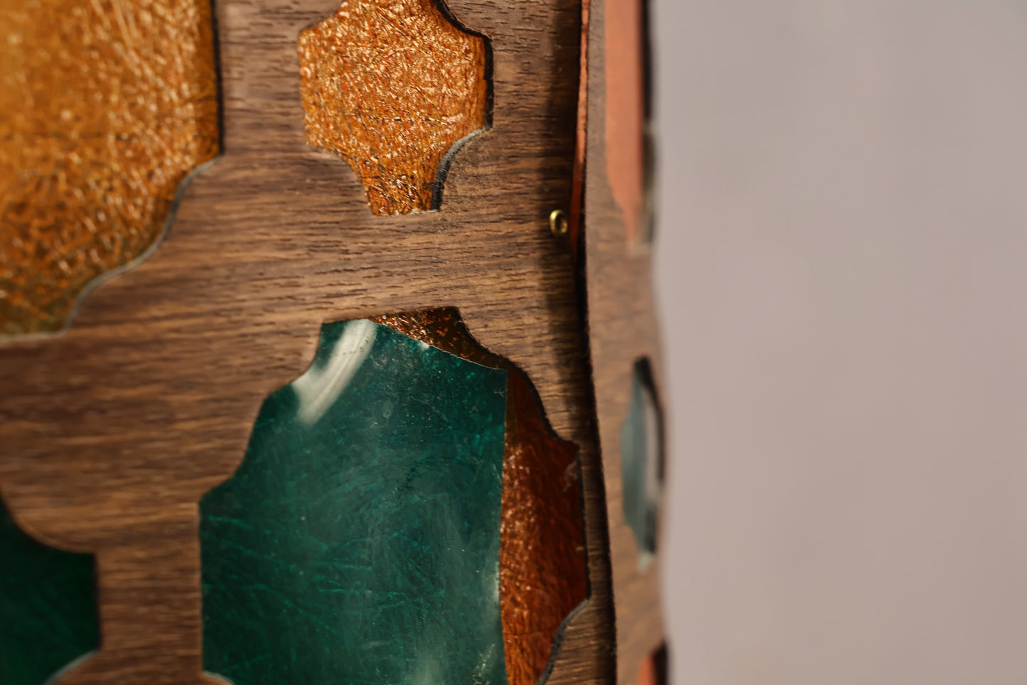 1970s Amber & Green Swag Lamp - ONLINE ONLY