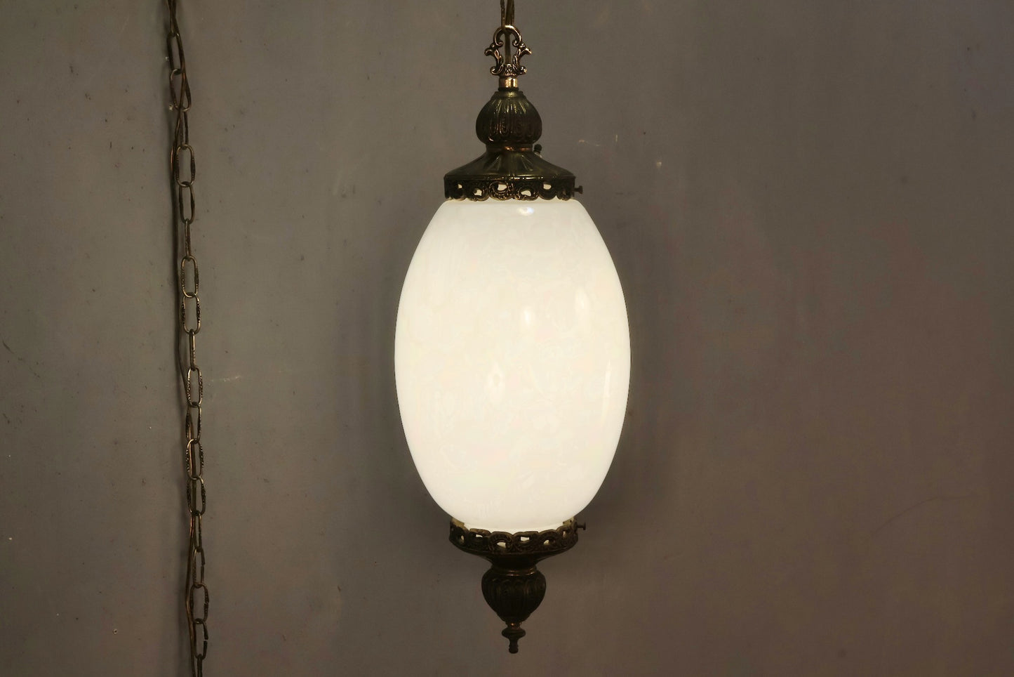 Iridescent Egg Swag Lamp