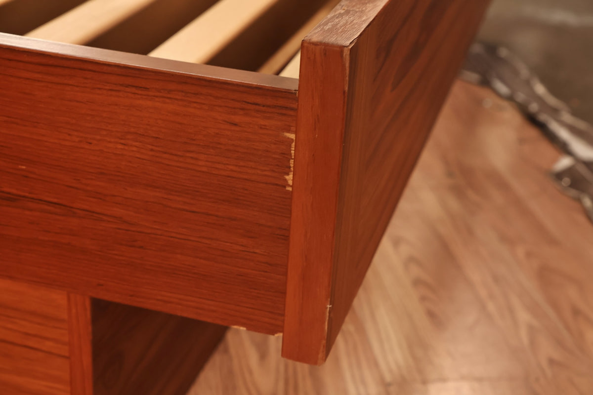Danish Teak Queen Storage Platform Bed - ONLINE ONLY