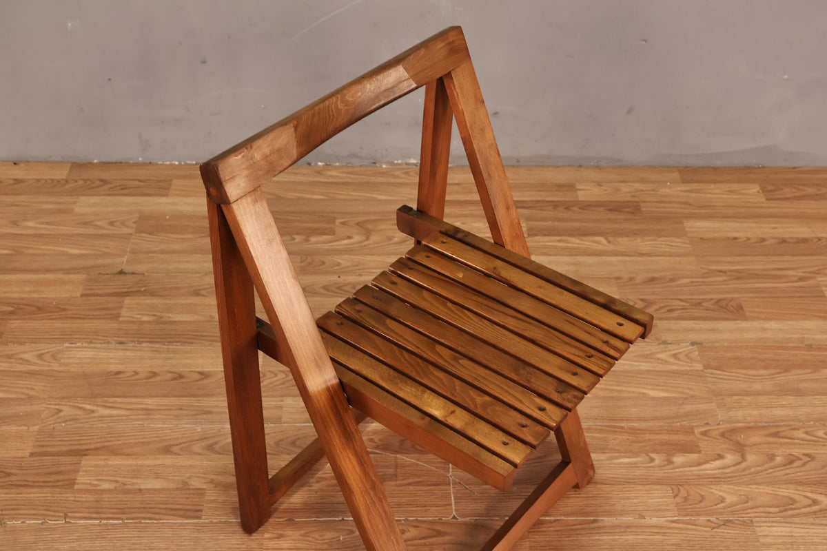 Slatted A-Frame Folding Chair