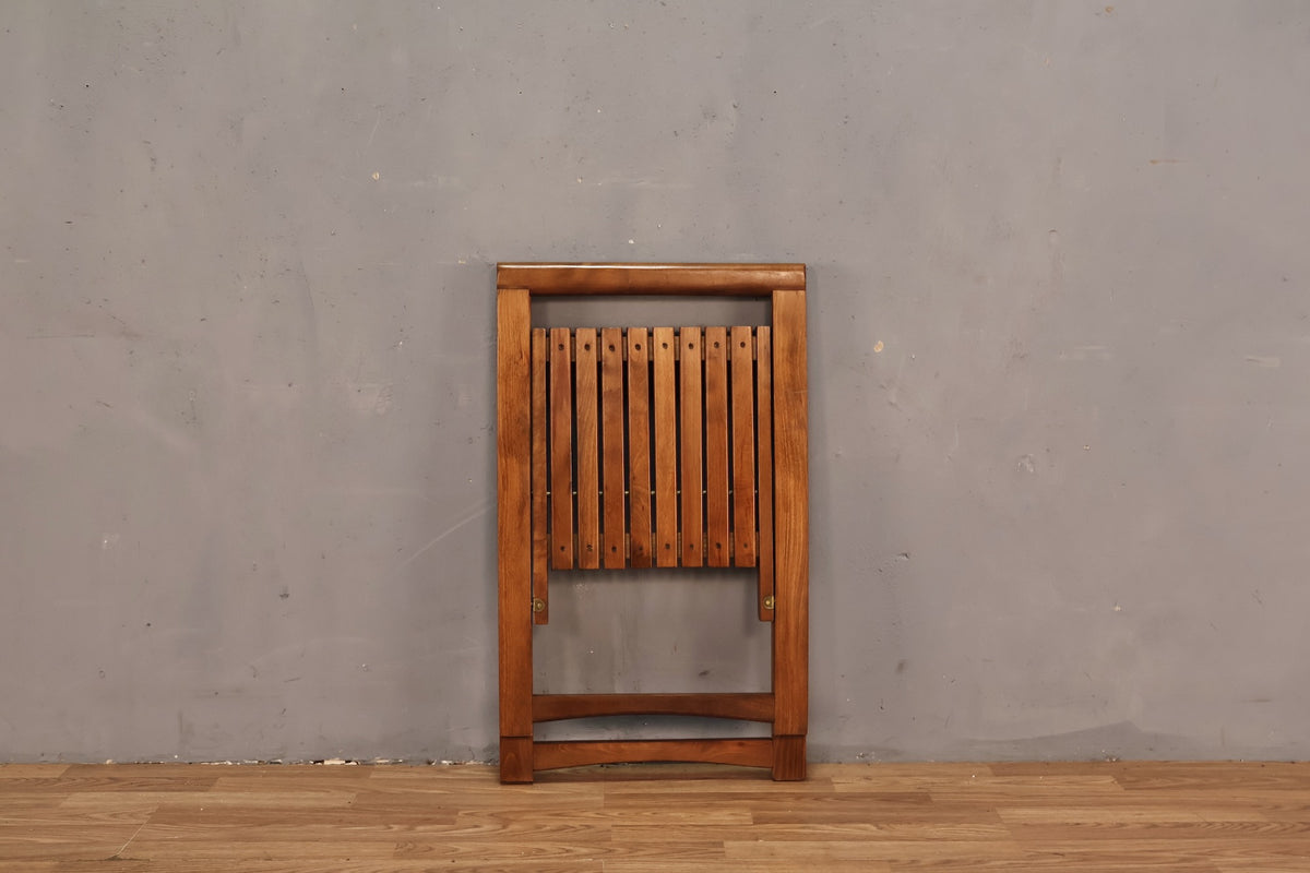 Slatted A-Frame Folding Chair