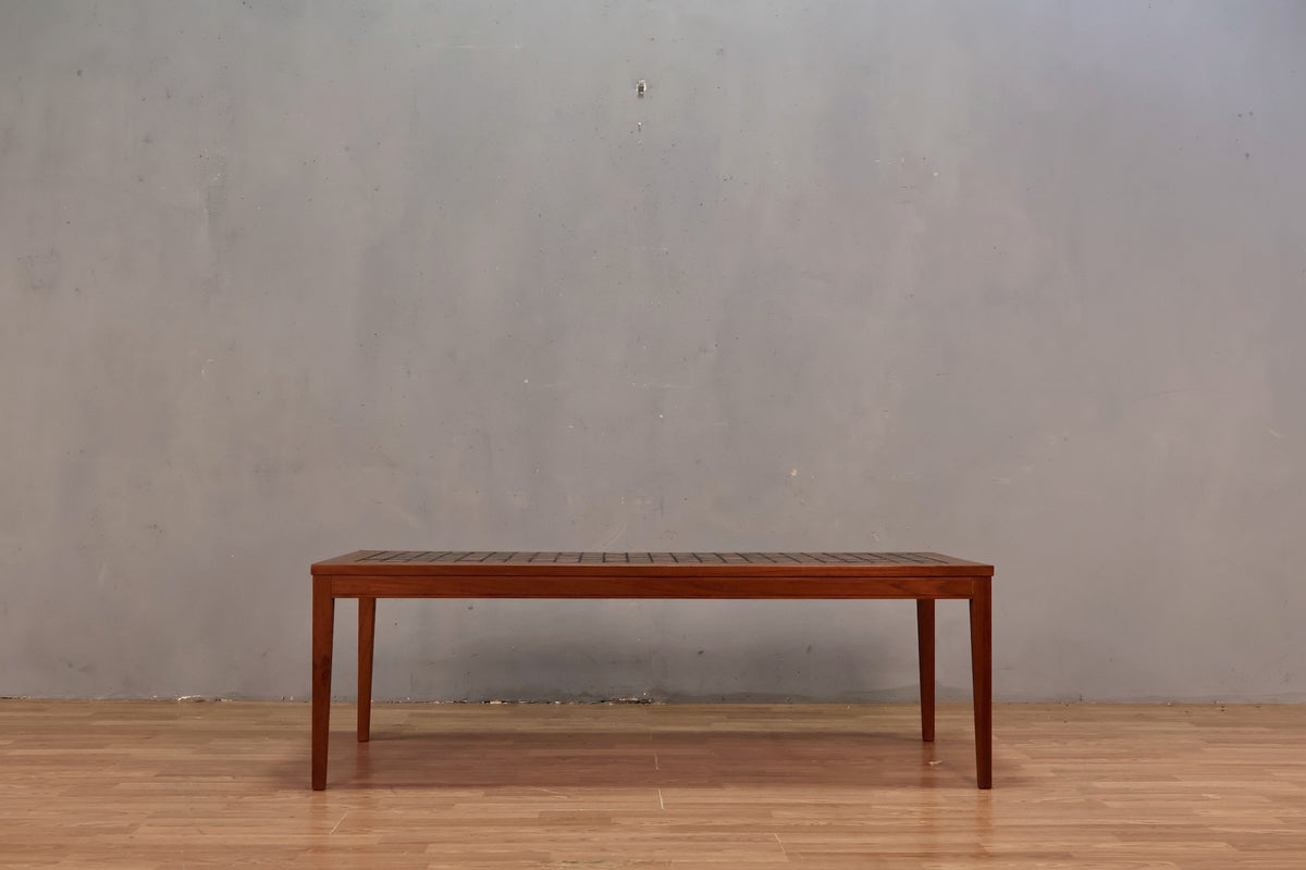 Teak & Umber Tile Coffee Table - ONLINE ONLY