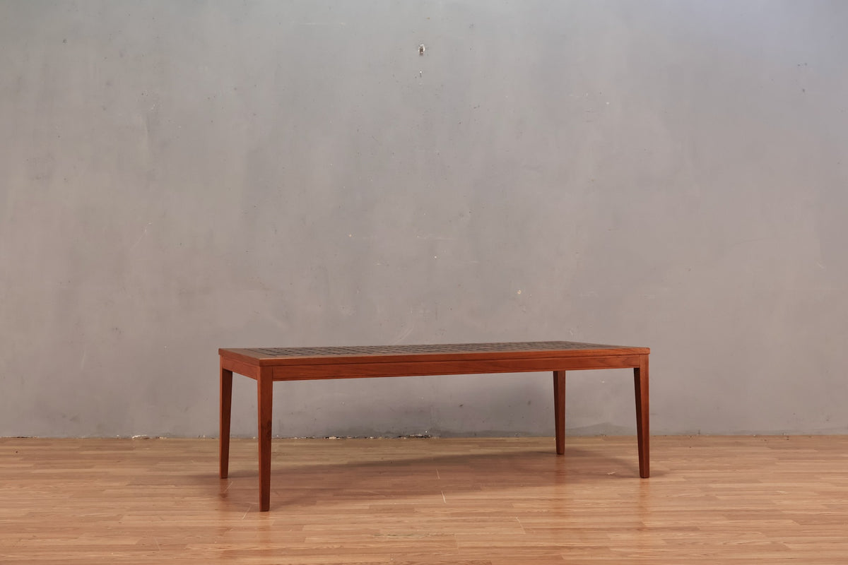 Teak & Umber Tile Coffee Table - ONLINE ONLY