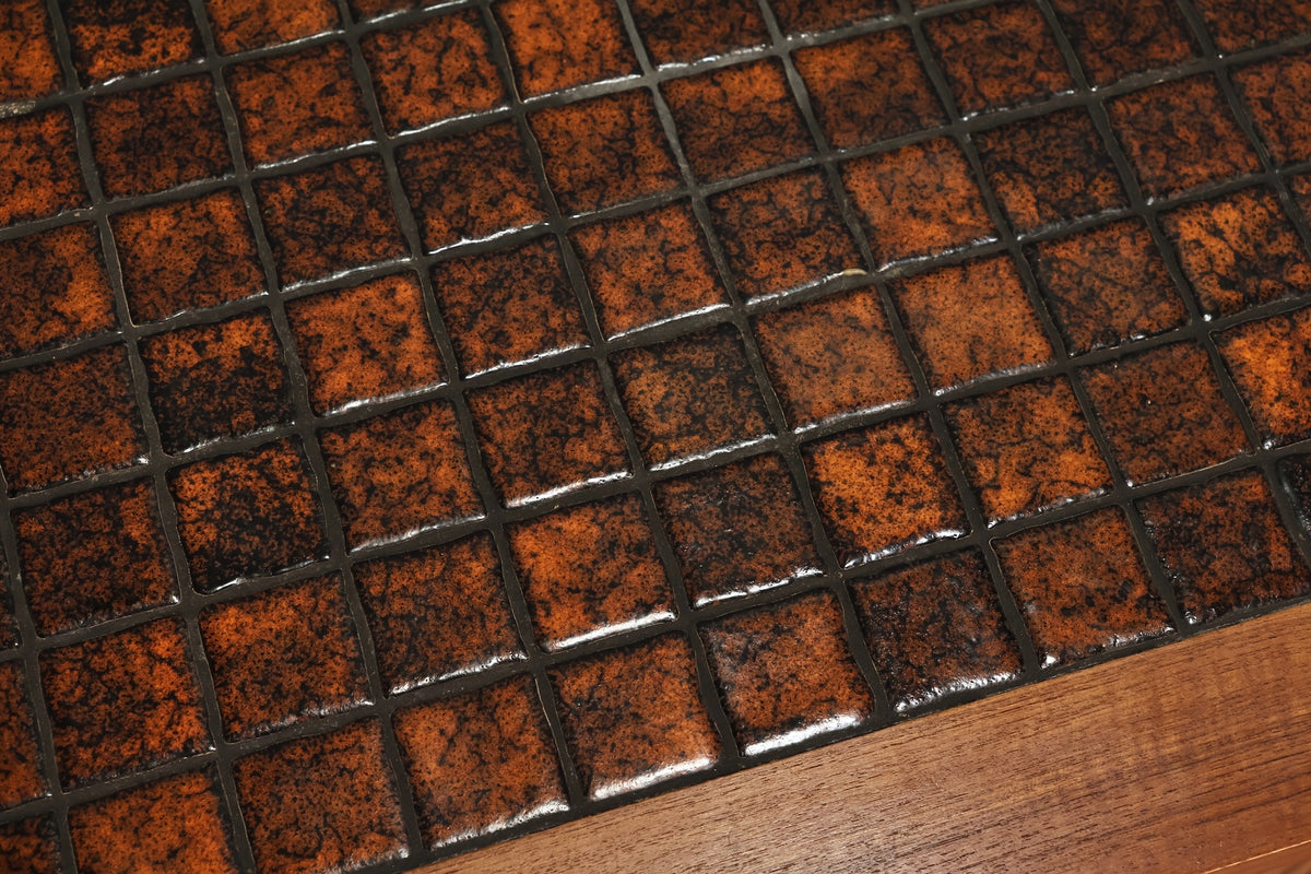 Teak & Umber Tile Coffee Table - ONLINE ONLY