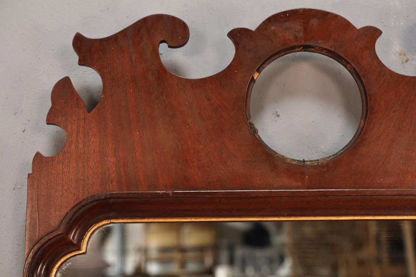 Carved Mahogany Mirror