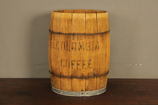Rustic Wooden Coffee Barrel