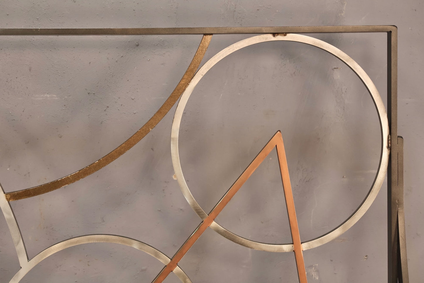 1980s Geometric Steel Queen Bed Frame - ONLINE ONLY