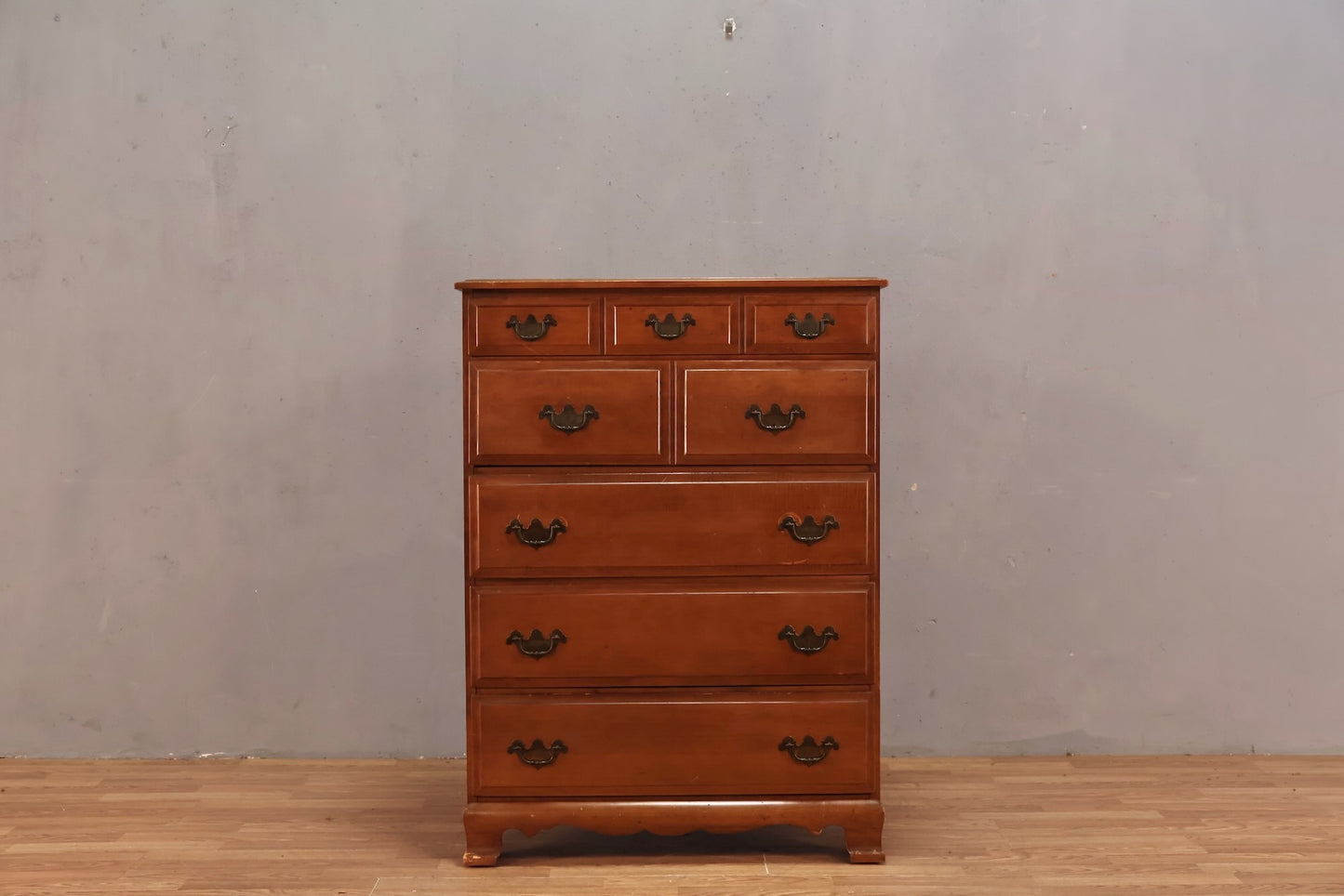 1960s Country Maple Secretary Dresser