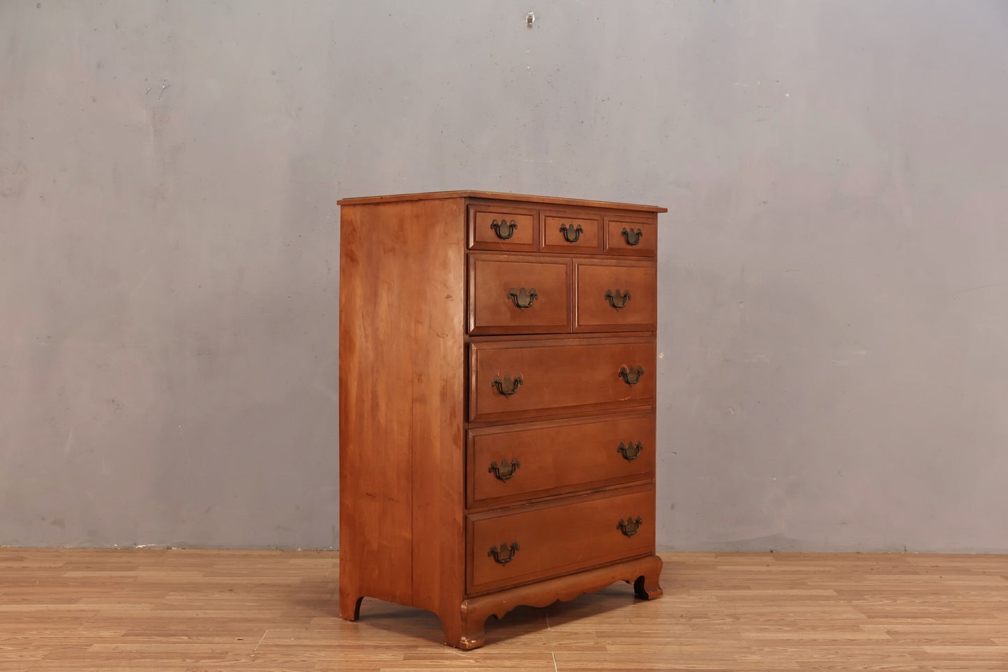 1960s Country Maple Secretary Dresser