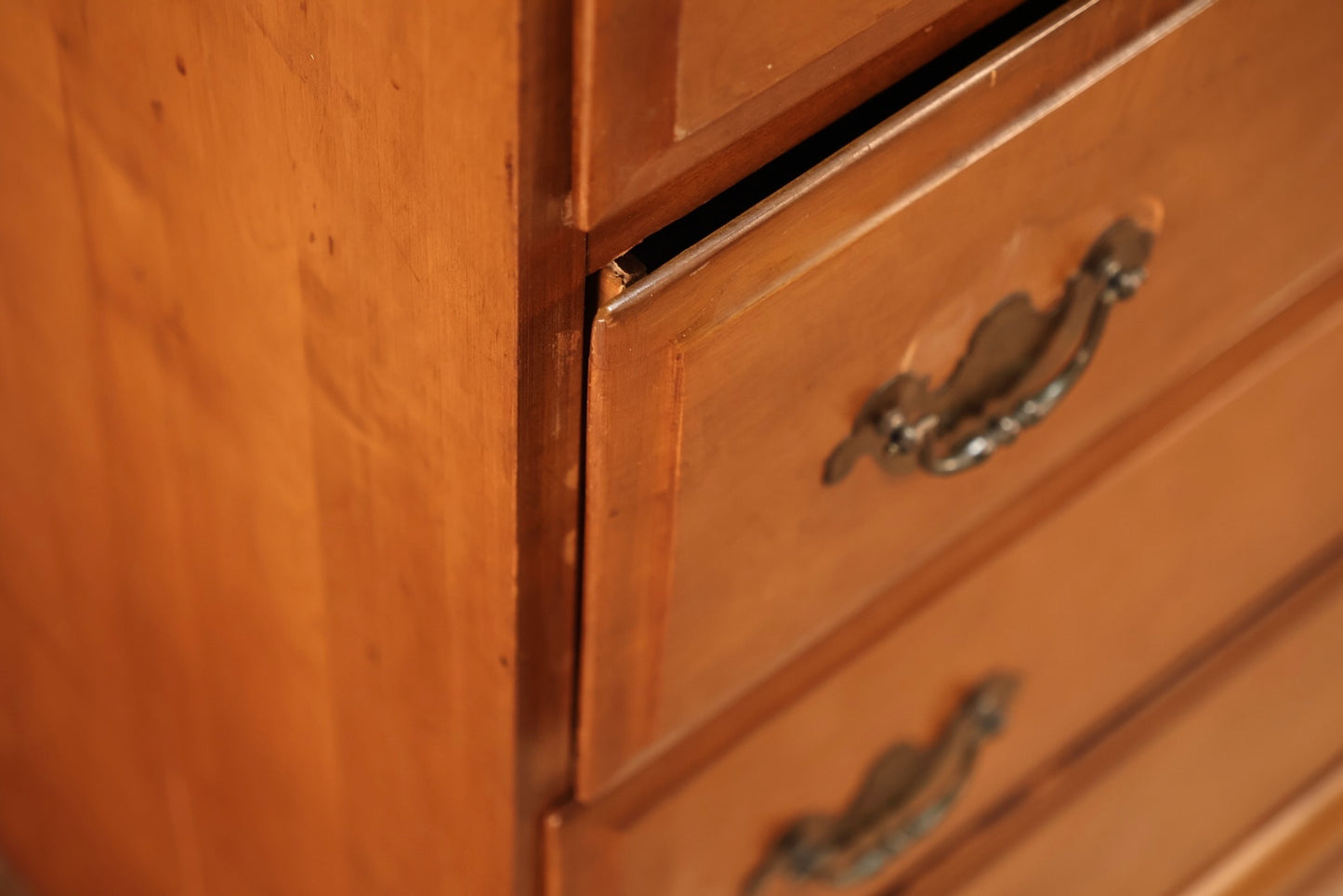 1960s Country Maple Secretary Dresser