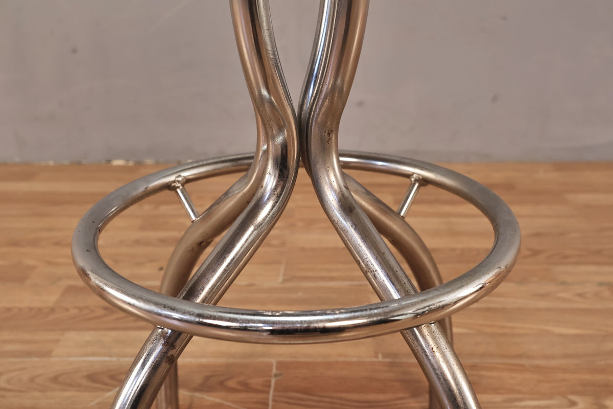 Hourglass Chrome & Green Bar Stool